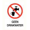 Afbeeldingen van Geen Drinkwater Bord Kunststof 35x50mm