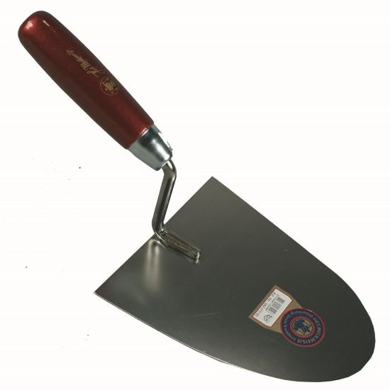 Afbeeldingen van MELKMEISJE Metseltroffel Arnhem model RVS rechts 180MM