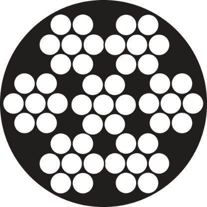 Afbeeldingen van DX Staalkabel 7X7 RVS316 PVC ommanteld transparant