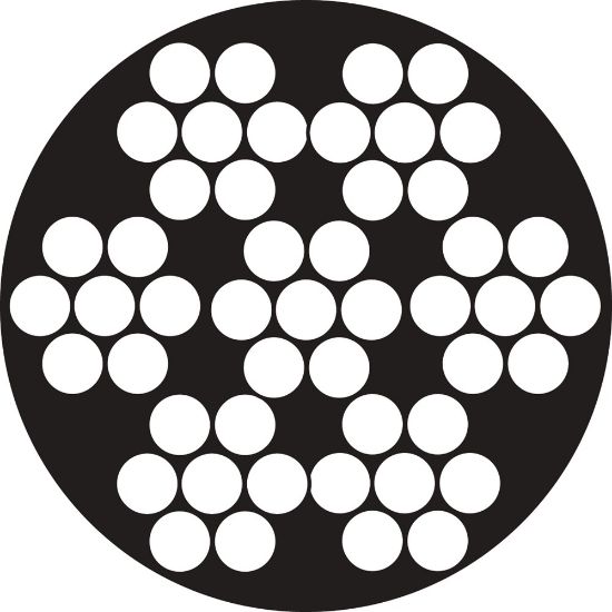 Afbeeldingen van DX Staalkabel 7X7 RVS316 PVC ommanteld transparant 2-3MM