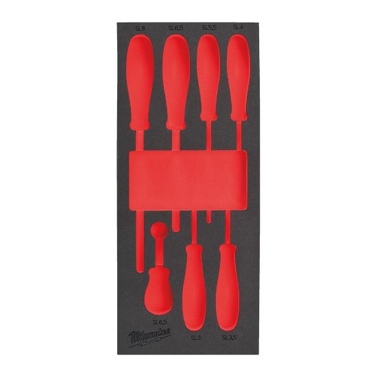 Afbeeldingen van MILWAUKEE Foam inlay leeg t.b.v. 7-delige SL schroevendraaierset