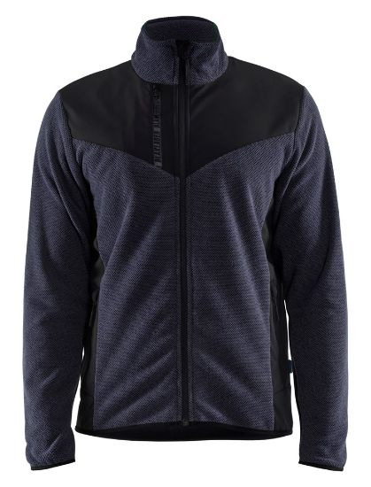Afbeeldingen van BLÅKLÄDER Gebreid vest met softshell 5942 donker marineblauw/zwart L