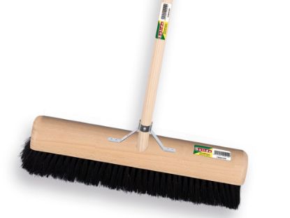 Afbeeldingen van SOLIDE Zaalveger paardenhaar 50CM IKAPÉ steel 150X2,8CM en stokhouder