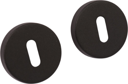 Afbeeldingen van OXLOC Rozet sleutelgat RVS zwart rond kunststof onderrozet 52X11MM