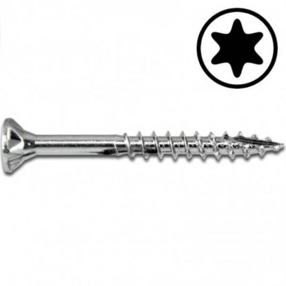 Afbeeldingen van WOFIX Spaanplaatschroef VZ T20 fijn 4X50/30MM