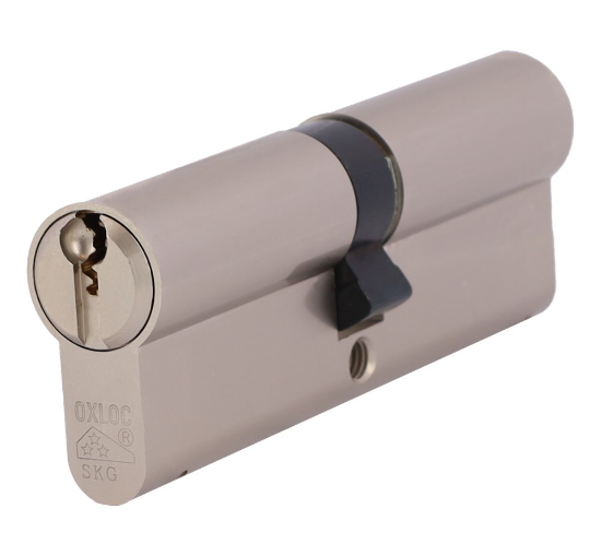 Afbeeldingen van OXLOC Profielcilinder dubbel O7 vernikkeld 45/45MM SKG**