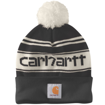 Afbeeldingen van CARHARTT Muts ribgebreid met logo 105168 zwart onesize