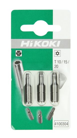 Afbeeldingen van Bit ¼" TORX + gat combi T10/T15/T20 - 25MM 3x