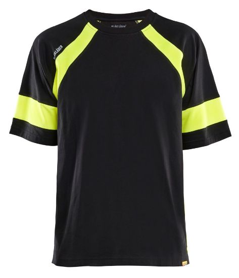 Afbeeldingen van BLÅKLÄDER T-shirt Visible 3523 zwart/High Vis geel S