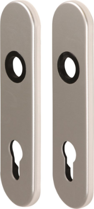 Afbeeldingen van OXLOC Kortschild krukgat + profielcilinder Parijs aluminium PC72