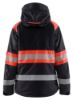 Afbeeldingen van BLÅKLÄDER Winterjas dames 4470 zwart/High Vis rood 3XL