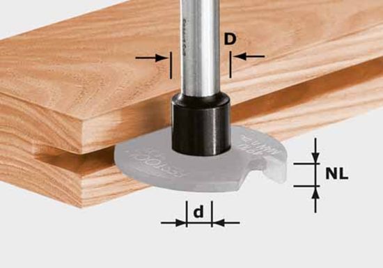 Afbeeldingen van FESTOOL Freesspindel schacht 8MM 1,5-5MM 14MM