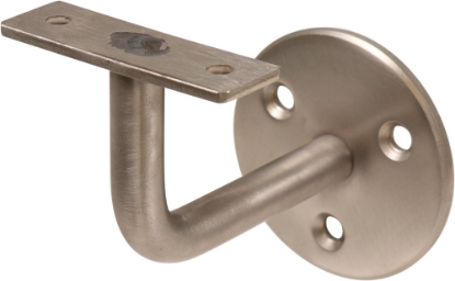 Afbeeldingen van OXLOC Leuninghouder vlak RVS opschroevend 3-gats