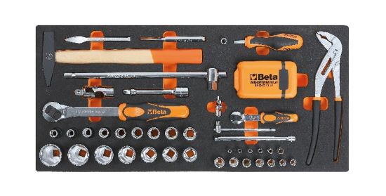 Afbeeldingen van BETA Inlegbak zacht + 74x gereedschap MC20