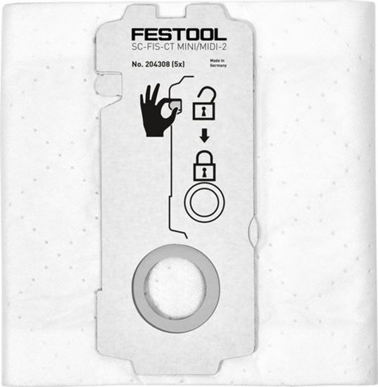 Afbeeldingen van FESTOOL Filterzak SELFCLEAN-FIS-CT MINI/MIDI/CT15 5x