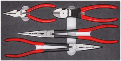 Afbeeldingen van KNIPEX Tangenset schuim inleg AUTO 00201V16 4x