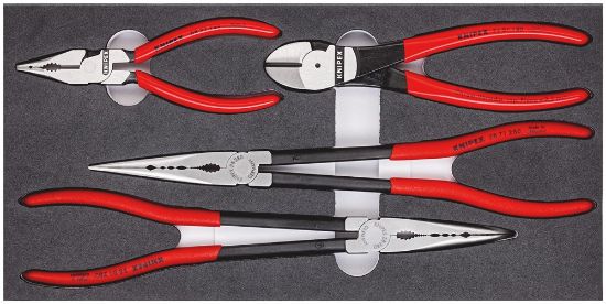 Afbeeldingen van KNIPEX Tangenset schuim inleg AUTO 00201V16 4x