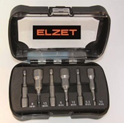 Afbeeldingen van ELZET Dopsleutelset ¼" magnetisch 5,5-13MM 6x