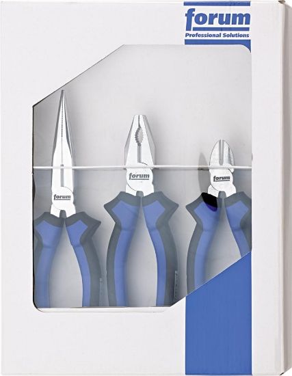 Afbeeldingen van Tangenset verchroomd met kunststofmantel 3x