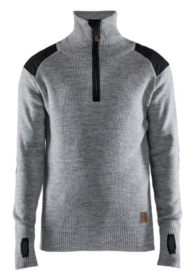 Afbeeldingen van BLÅKLÄDER Sweater wol 4630 grijs mêlee/donkergrijs S