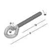 Afbeeldingen van GEBR. BODEGRAVEN Krulhaak EV metrische draad M12 180X22MM Ø10,6MM