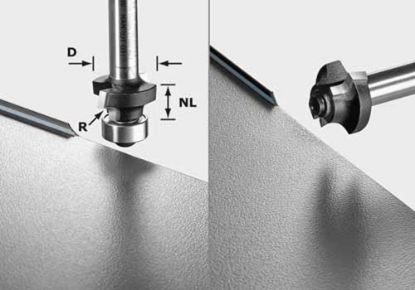 Afbeeldingen van FESTOOL Afrondfrees HW schacht 8MM HW R2 20MM KL OFK