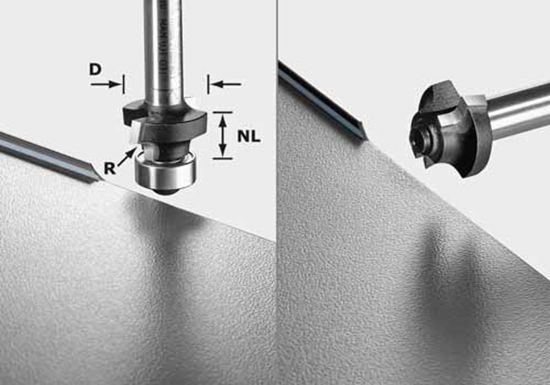 Afbeeldingen van FESTOOL Afrondfrees HW schacht 8MM HW R3 22MM KL OFK