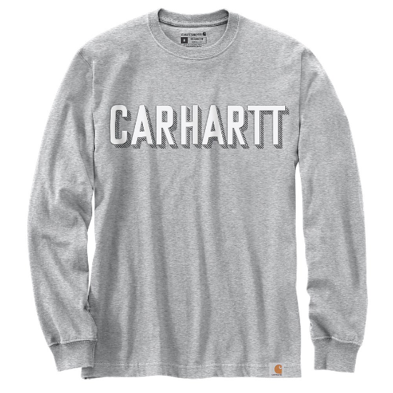Afbeeldingen van CARHARTT T-shirt met lange mouwen grafische print 104891 heather grey L