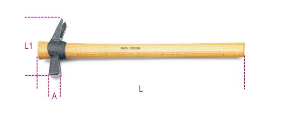 Afbeeldingen van BETA Klauwhamer houten steel 250g 1376X 250