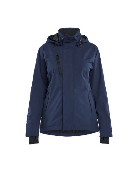 Afbeeldingen van BLÅKLÄDER Shelljack dames met stretch 4403 donker marineblauw/zwart M