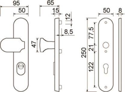 Afbeeldingen van OXLOC Veiligheidslangschild deurduwer + kerntrekbeveiliging + profielcilinder
