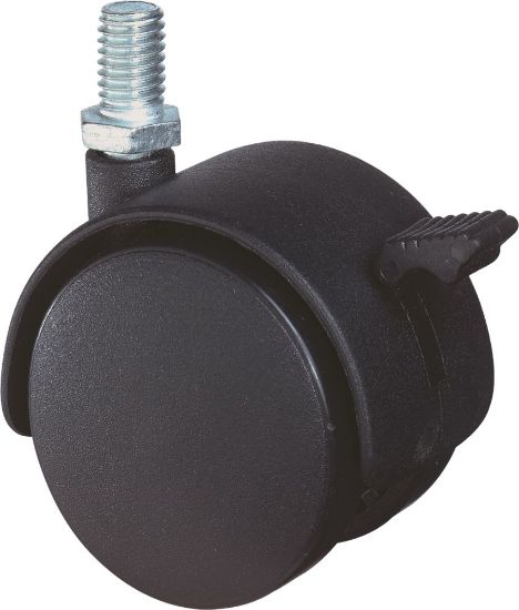 Afbeeldingen van KELFORT Meubelzwenkwiel zwart EV 50MM M8 met rem