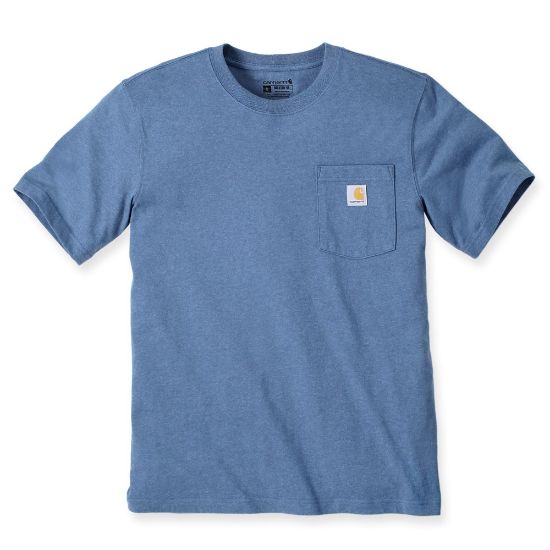 Afbeeldingen van CARHARTT T-shirt met zak K87 103296 thundercloud heather XL