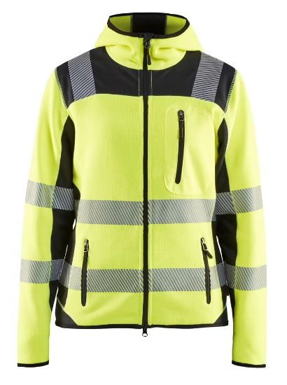 Afbeeldingen van BLÅKLÄDER Gebreid vest dames 4967 High Vis geel/zwart XL