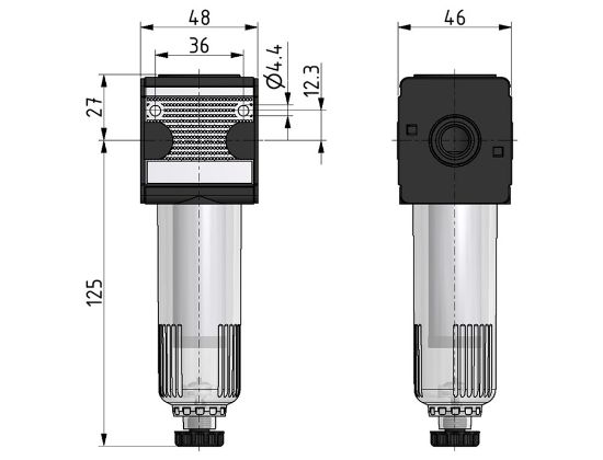 Afbeeldingen van Filter G¼" 0.3µ-16bar H.AUTO.DR. BG1