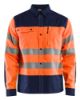 Afbeeldingen van BLÅKLÄDER Overhemd 3255 High Vis oranje/marineblauw M