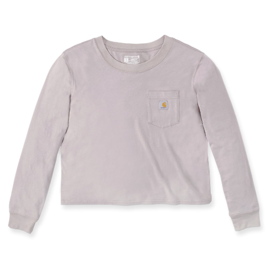 Afbeeldingen van CARHARTT T-shirt lange mouwen met zak dames 106121 mink M