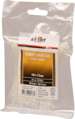 Afbeeldingen van KELFORT Bundelbandjes nylon transparant 100X2,5MM