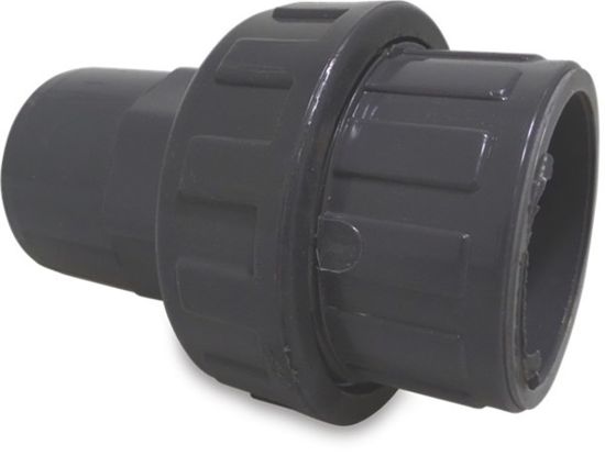 Afbeeldingen van PROFEC Koppeling PVC-U grijs 50MM lijmmof/spie DN40 10bar