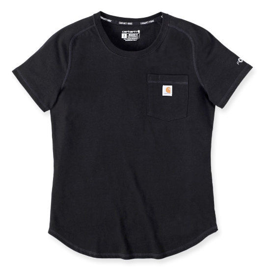 Afbeeldingen van CARHARTT T-shirt met zak dames 105415 zwart S