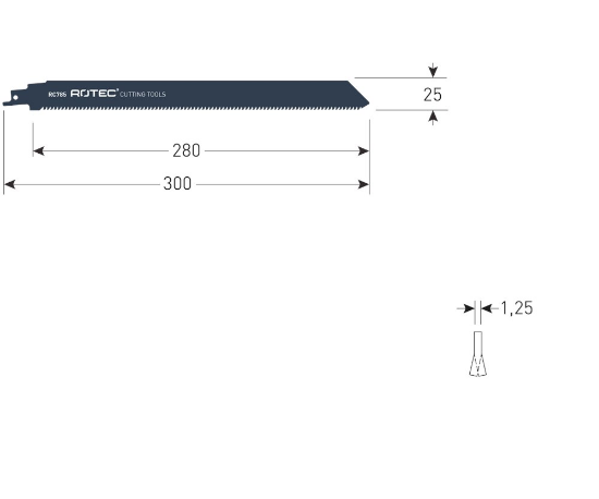 Afbeeldingen van ROTEC Reciprozaagblad RC785 / S1255CTC 2x