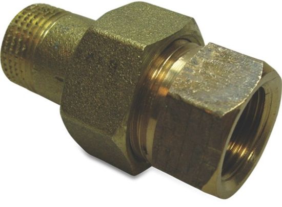 Afbeeldingen van Koppeling vlak brons 1.½" binnendraad/buitendraad 25bar
