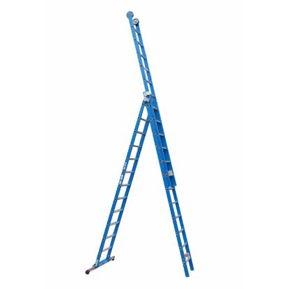 Afbeeldingen van ASC Schuifladder XD recht met stabilisatiebalk 3X14 sporten 9,70M