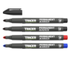 Afbeeldingen van TRACER Permanent marker zwart/blauw/rood 4x