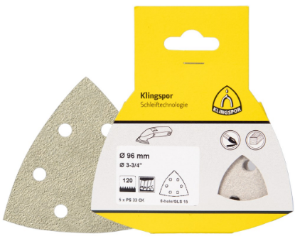 Afbeeldingen van Schuurschijf PS33CK met klittenband 96MM K40 stansvorm GLS15 in DIY verpakking