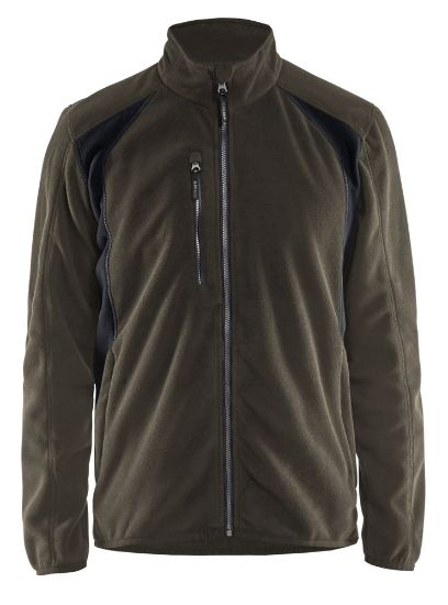 Afbeeldingen van BLÅKLÄDER Fleecejack 4730 groen/zwart 3XL