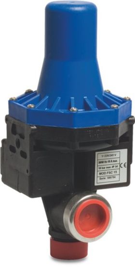 Afbeeldingen van IDROMAT Press control met droogloopbeveiliging 1" buitendraad/binnendraad 10bar 10Ah 230VAC zonder kabel