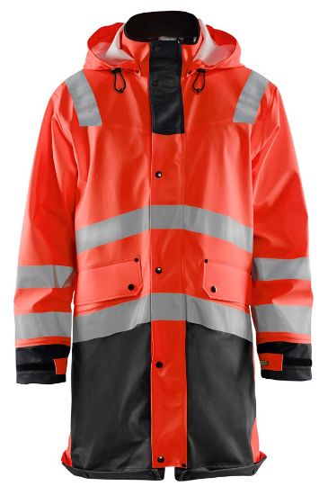 Afbeeldingen van BLÅKLÄDER Regenjas LEVEL 2 4306 High Vis rood/zwart L