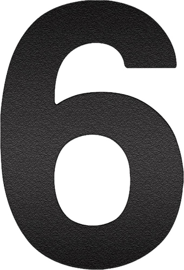 Afbeeldingen van OXLOC Huisnummer RVS zwart cijfer nr. 6