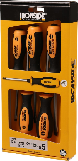 Afbeeldingen van IRONSIDE Schroevendraaierset met hamerkap 5x